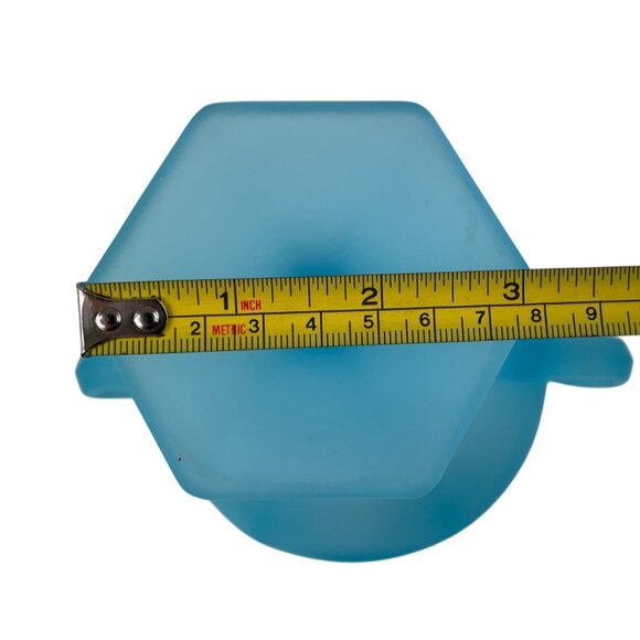 Vintage Westmoreland Glass Pedestal Two handle Compote/Candy Dish Blue Satin - Picture 9 of 15